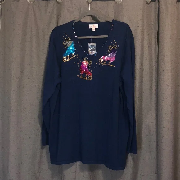 Christmas sweater size 2X NWOT - Picture 2 of 8